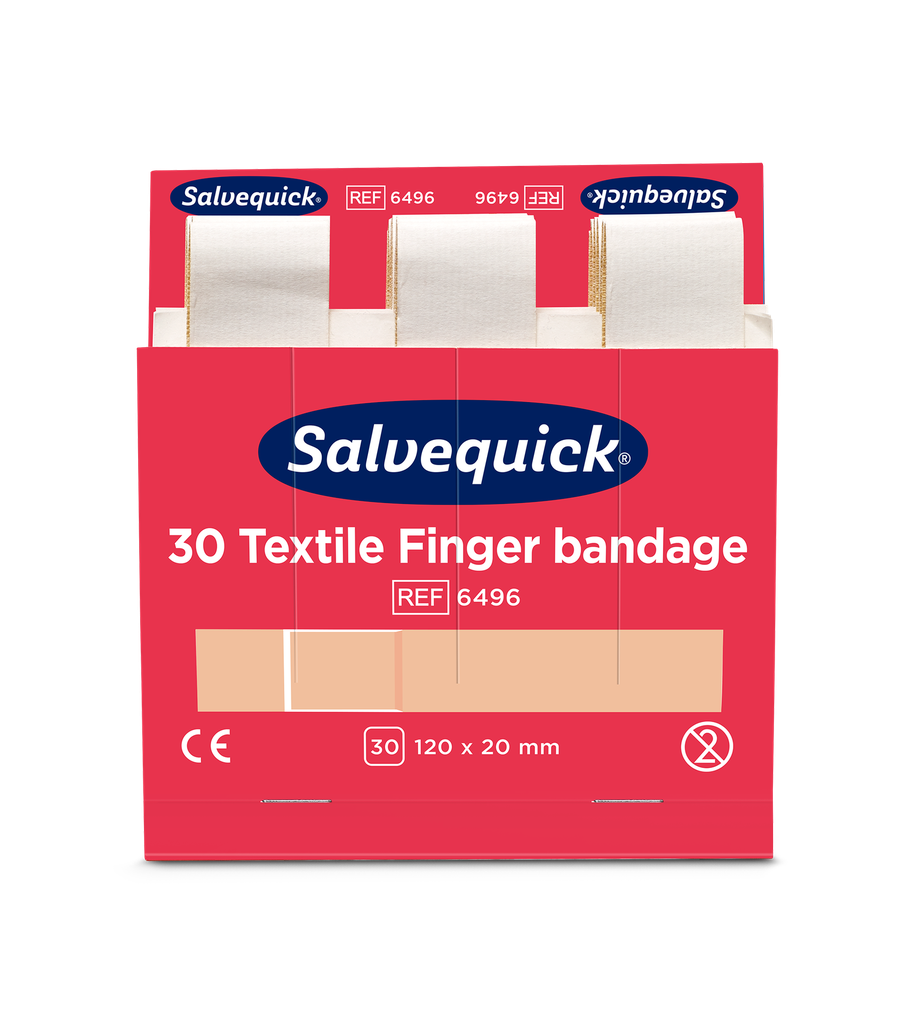 Salvequick Textiel vingerverband  navulling (doos)