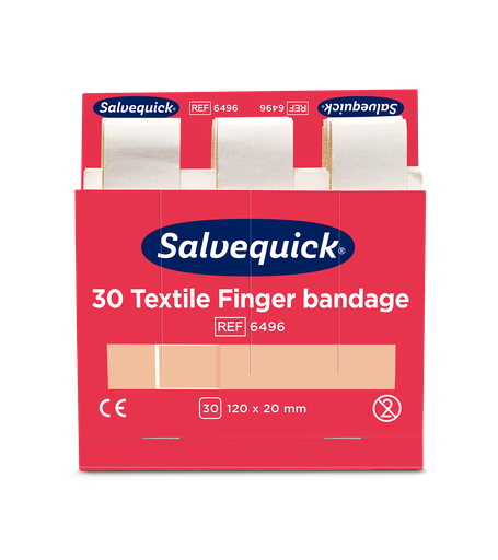 [6496] Salvequick Textiel vingerverband  navulling (doos)